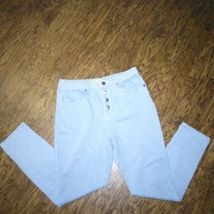 Light blue high rise skinny jean